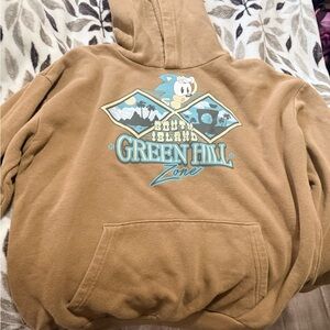 Brown Hoodie with Graphic Design